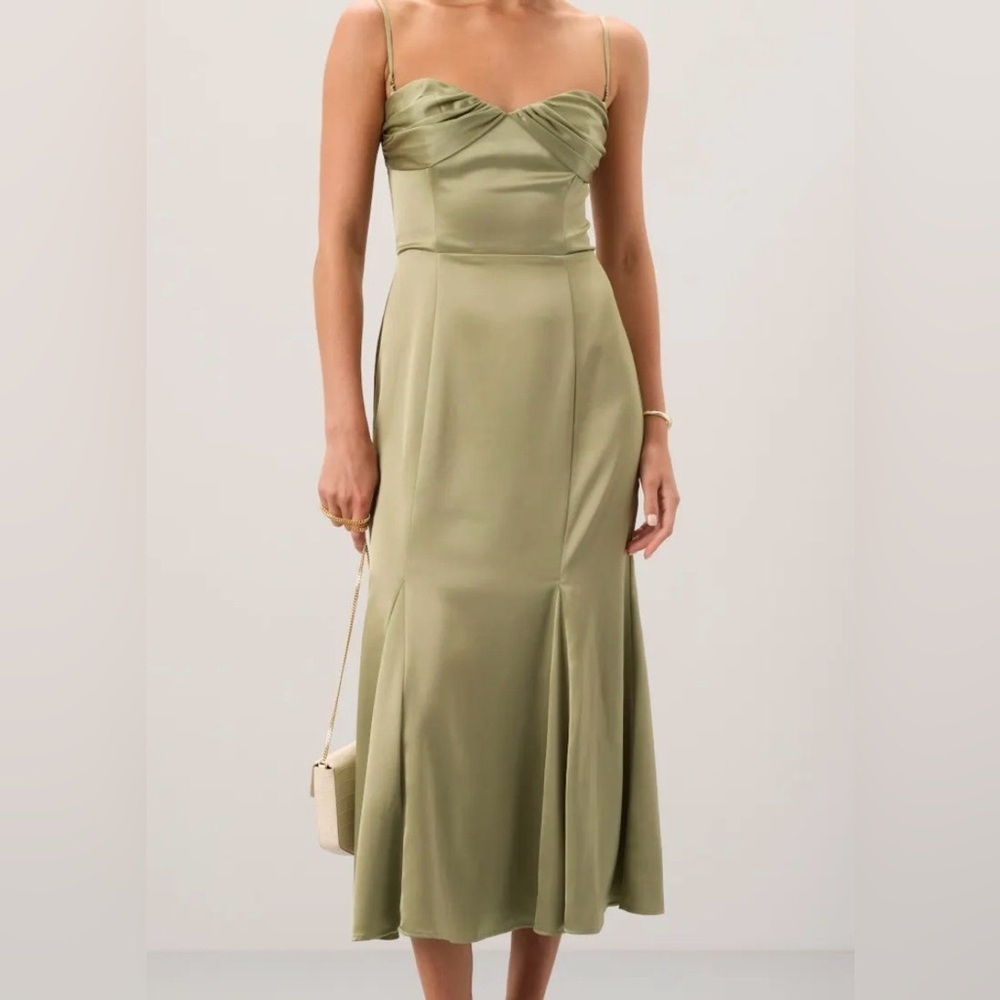 Reformation Strapless Hensley Silk Dressi Size 8